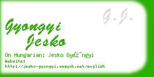 gyongyi jesko business card